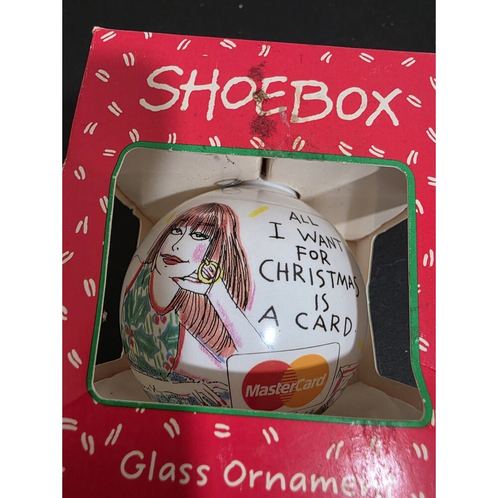 90s Mastercard All I Want For Christmas Is A Card Hallmark Ornament Shoebox